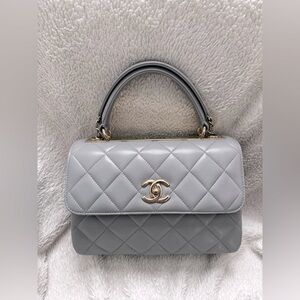 AUTHENTIC CHANEL CC TRENDY SMALL 20P GREY